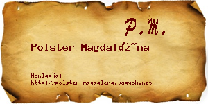 Polster Magdaléna névjegykártya